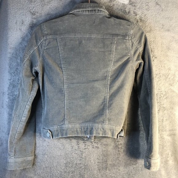 Black Label C'est Toi Women's Small Jacket Grayish/Tan Corduroy Denim Coat - Picture 3 of 9